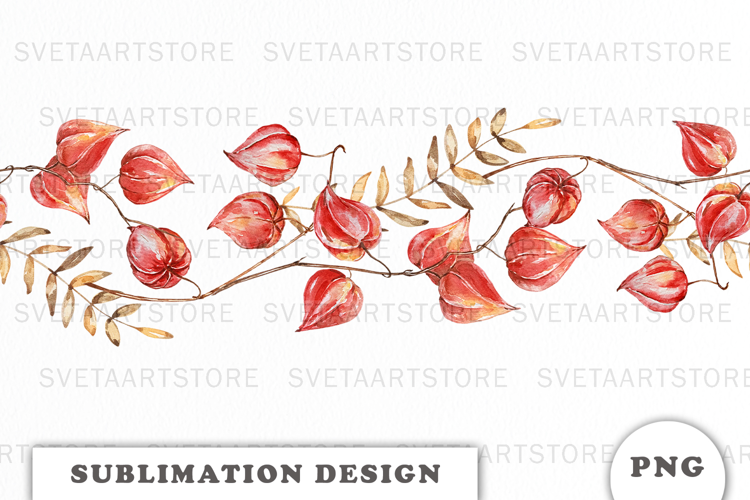 Watercolor Autumn Border png
