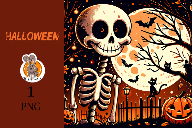 skeleton , halloween, pumpkin