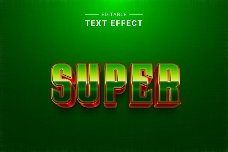 Editable Text Effect for Illustrator. Vector Graphic styles example image 1