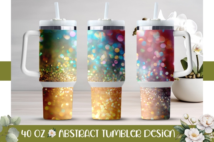 Glitter Tumbler PNG, Rainbow 40 Oz Tumbler Sublimation