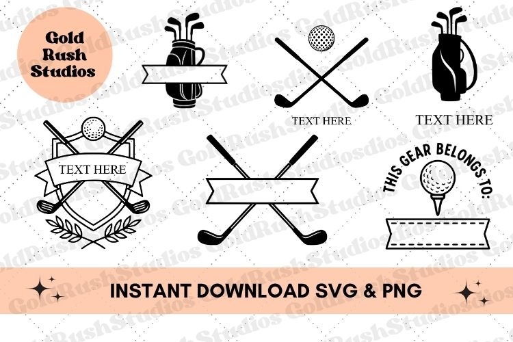 Golf Monogram SVG Bundle - golf pngs for monogram