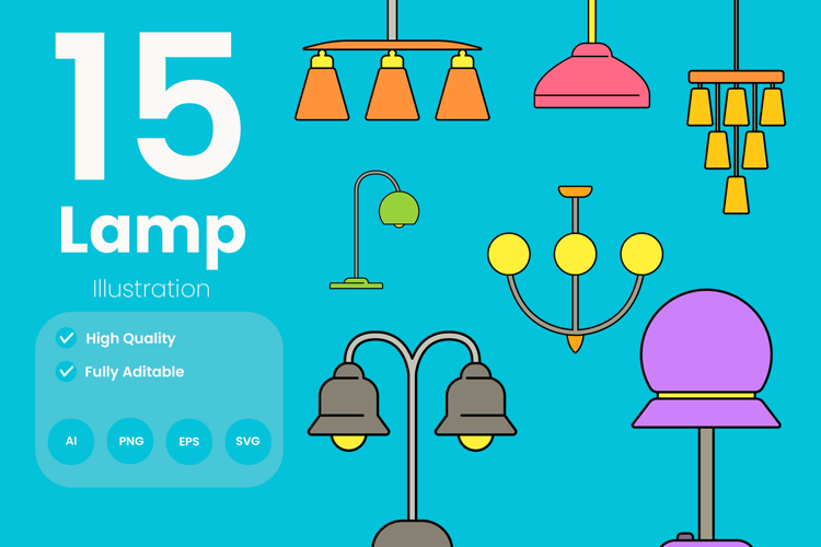 Lamp Illustration Pack