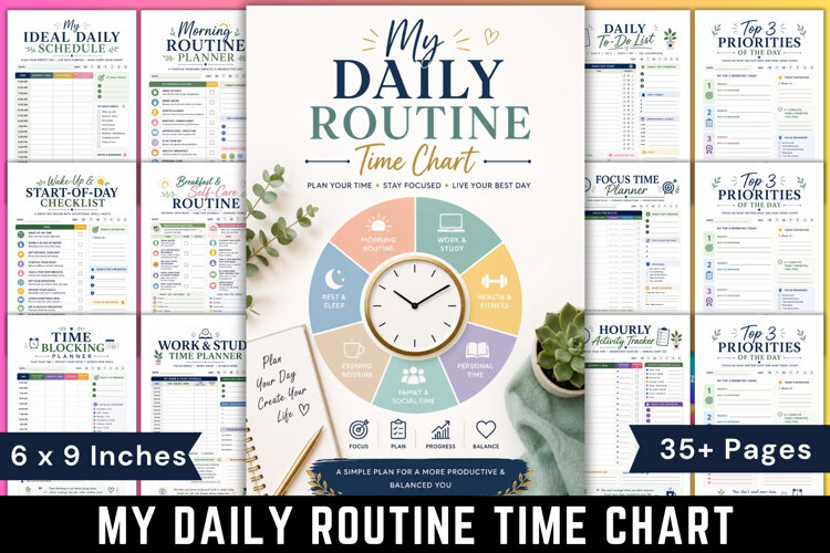 My Daily Routine Time Chart example image 1