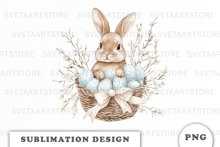 Watercolor Easter Bunny png