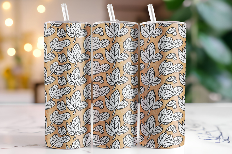 Leaves Tumbler Wrap | Sublimation | Tumblers