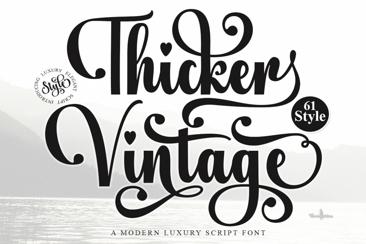 Thicker Vintage - Family Font In 61 Styles