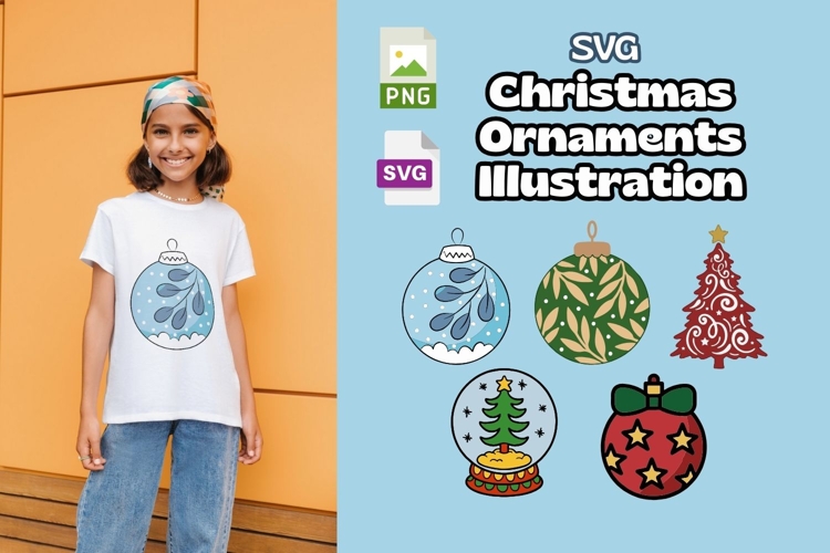 Christmas Ornaments SVG Bundle | Holiday Baubles & Tree Deco