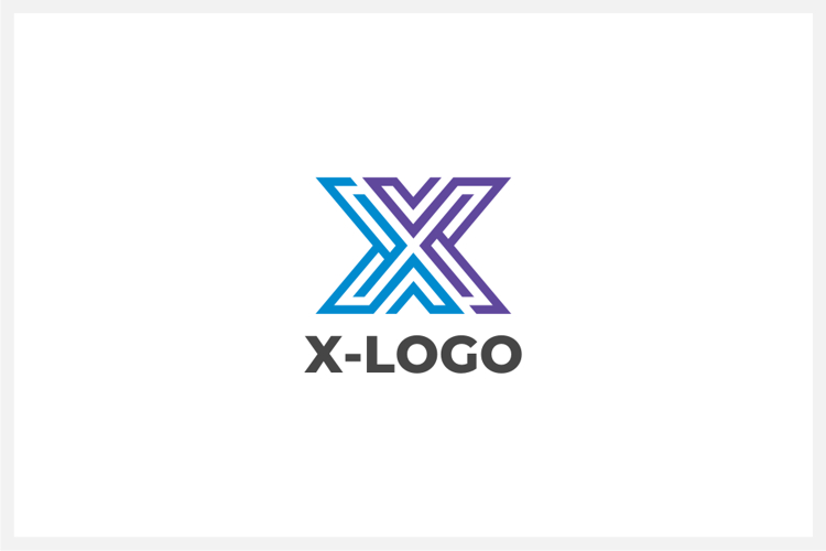 Geometric Letter X Logo Design Vector