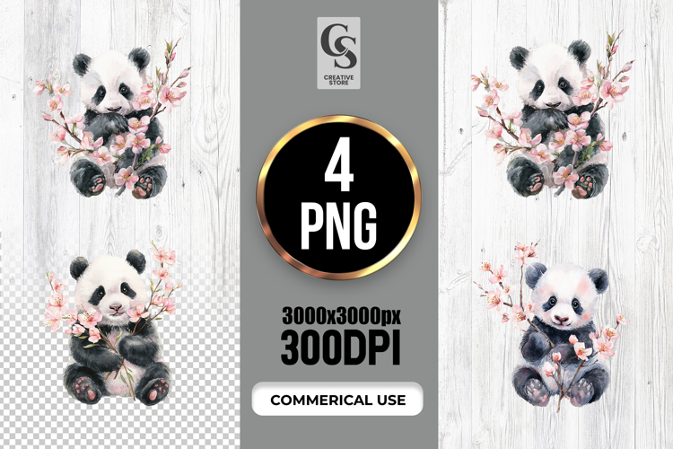 Cute Panda Clipart Image 6