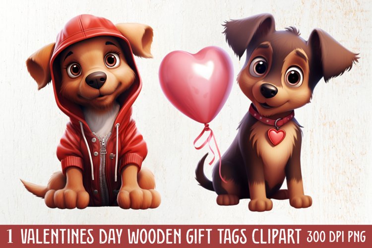 Cute Valentine Dog Clipart, Valentines Day Dog Clipart