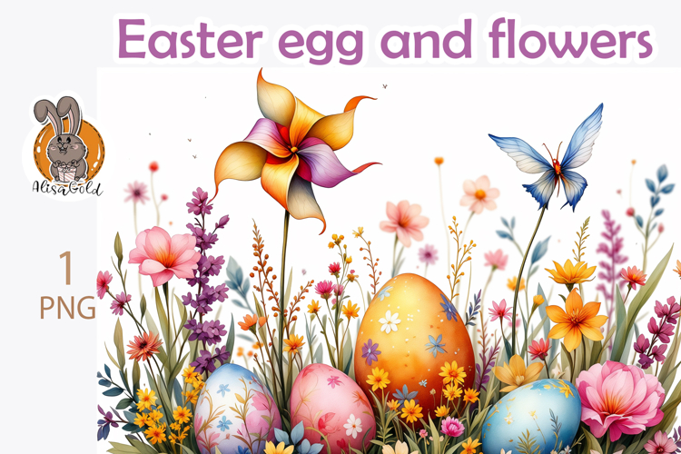 Easter eggs, flower, pattern