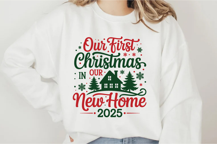 Our First Christmas In Our New Home 2025 Svg Design
