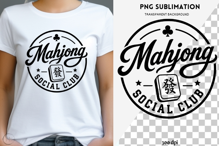 Mahjong quote png design for T-shirts