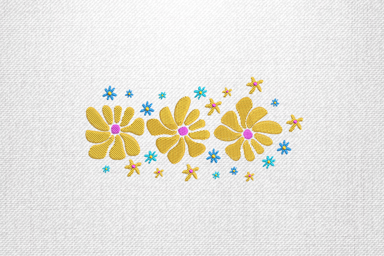 Sunny Bloom Daisy Embroidery Design
