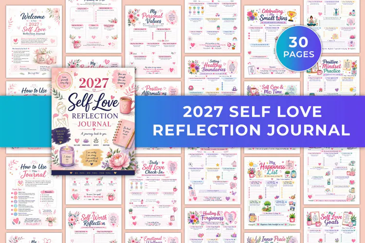 2027 Self Love Reflection Journal Kdp interiors