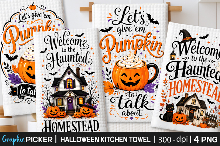 Halloween Kitchen Towel PNG, Funny Halloween PNG, Spooky PNG