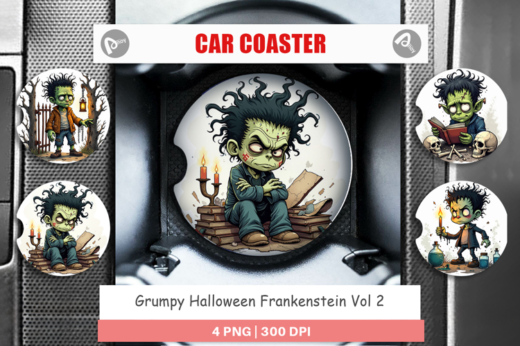 Car Coaster Grumpy Frankenstein