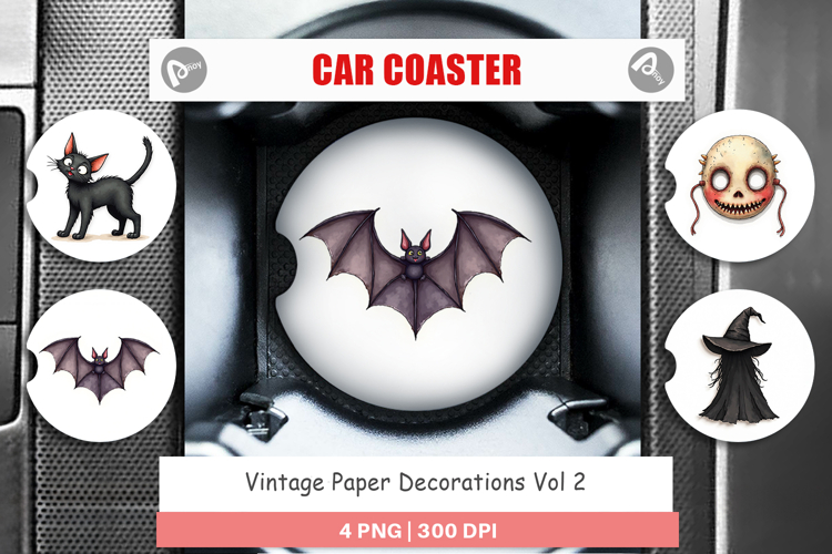 Vintage Decorations Car Coaster