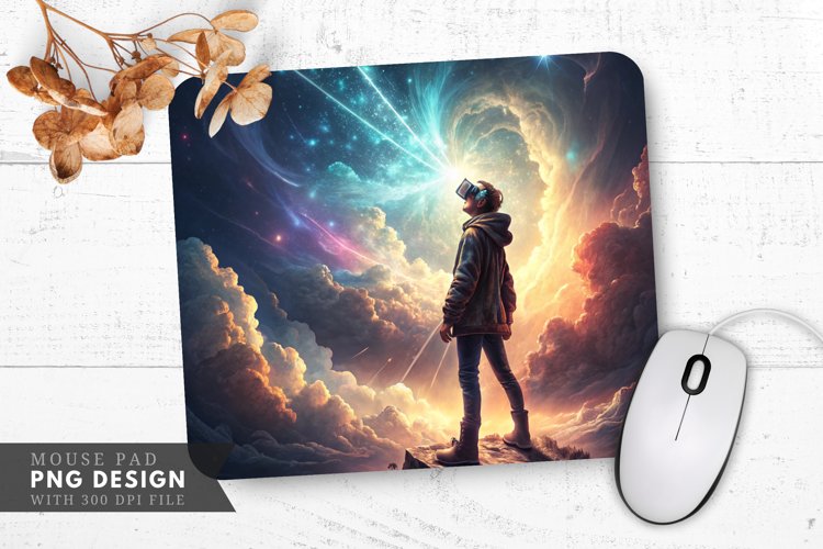Cosmic VR Experience Mouse Pad PNG Design example image 1