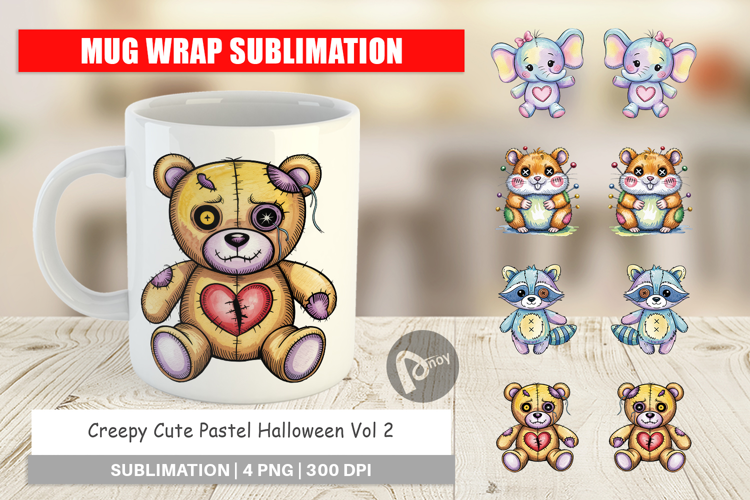 Mug Wrap Creepy Cute Pastel Halloween