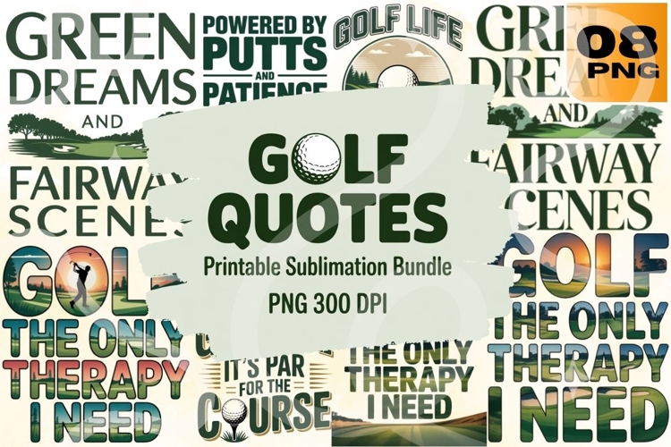 Golf Quotes PNG Bundle 5