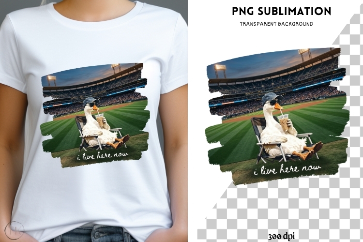 Funny goose png design for T-shirts