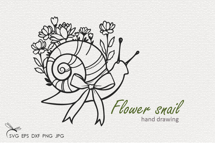 Flower Snail SVG