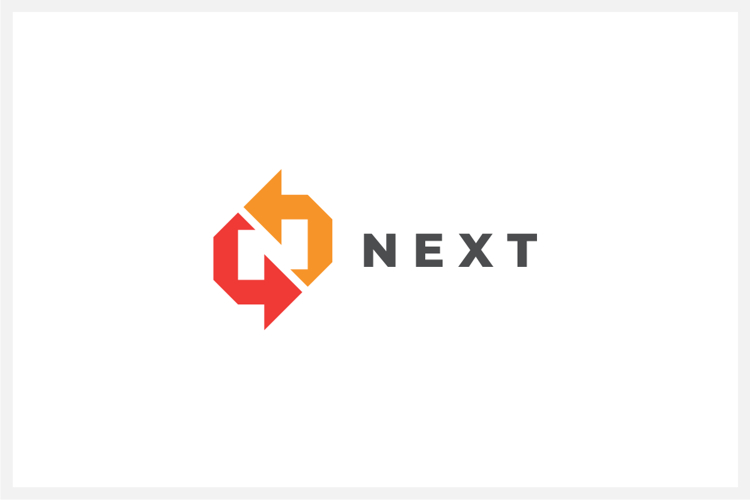 Next Letter N Logo Design Vector Template