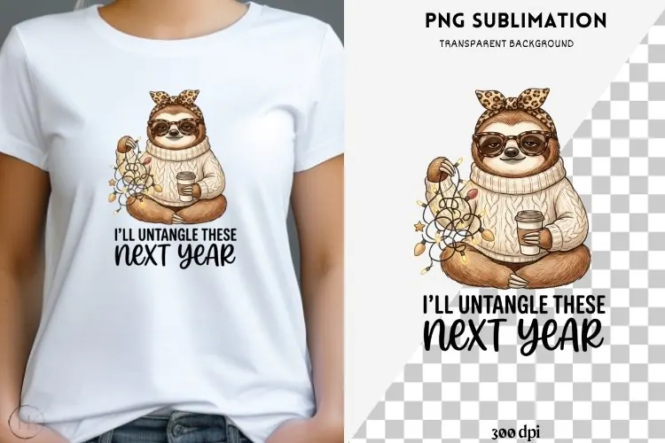 Funny Christmas animal quote png design for T-shirts