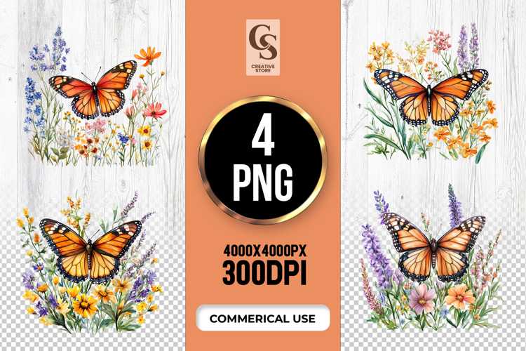 Monarch Butterfly Clipart Image 13