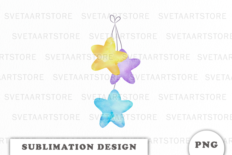 Watercolor Cute Stars png