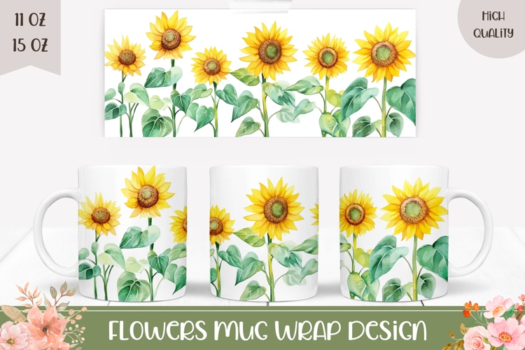 Watercolor Sunflower Clipart Image 4