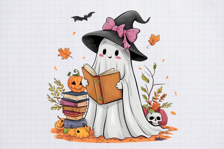 Halloween Fall Ghost Sublimation, Halloween Sublimatiori