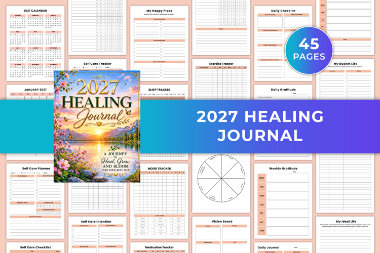2027 Healing Journal | Self-Care, Emotional Wellness