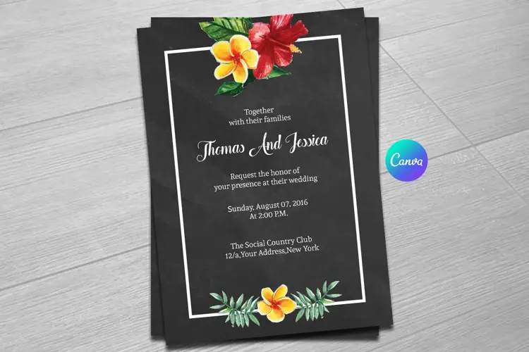 Wedding Invitation Card Template