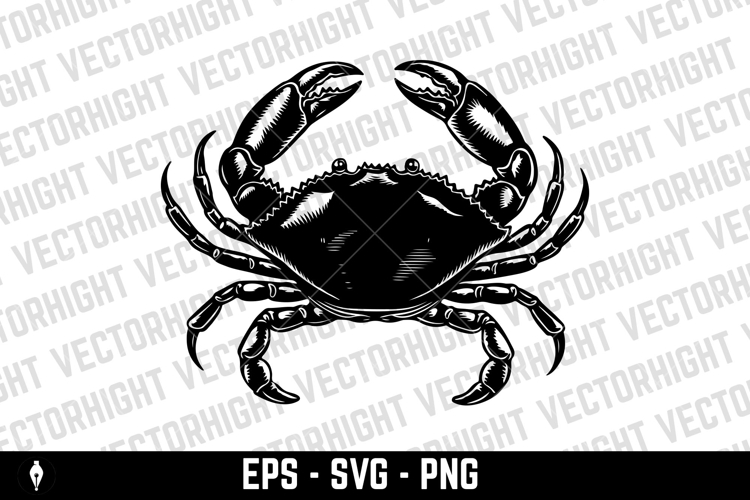 Crab illustrations in vector. Design elements