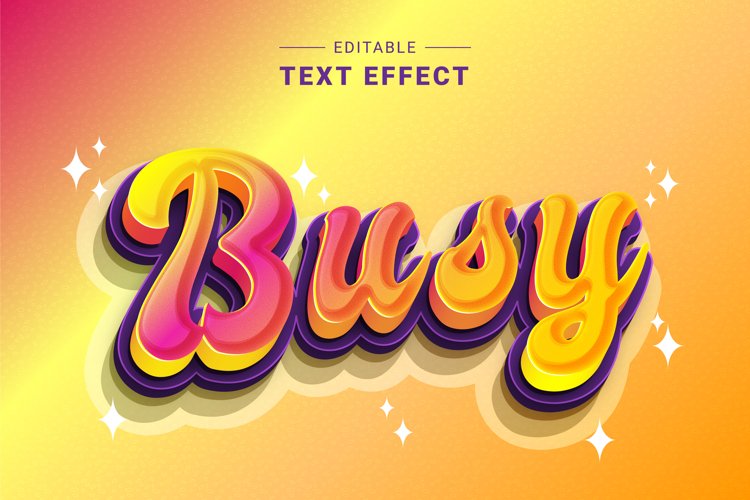 Editable Text Effect for Illustrator. Vector Graphic styles example image 1