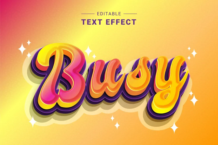 Editable Text Effect for Illustrator. Vector Graphic styles