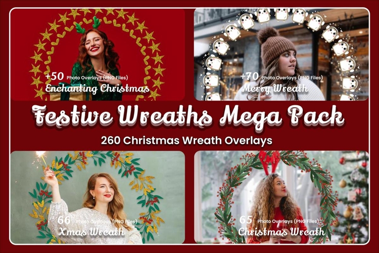 260 Festive Wreaths Mega Pack