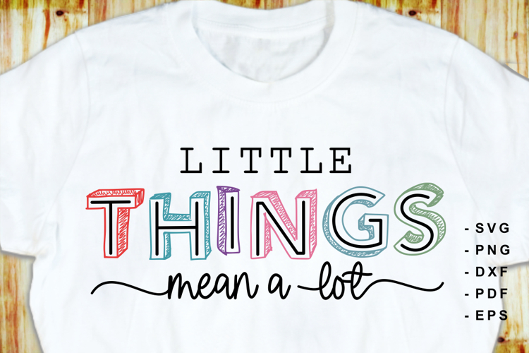 Little things mean a lot SVG, Funny quotes shirt designs PNG