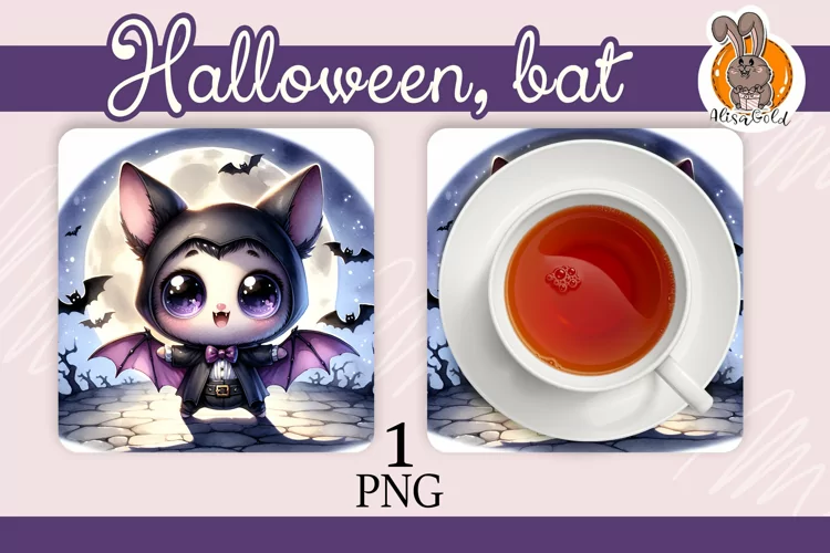 Halloween, bat, hot plate