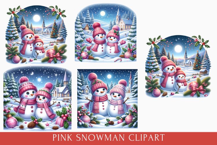 Cute Snowman Clipart Image 24