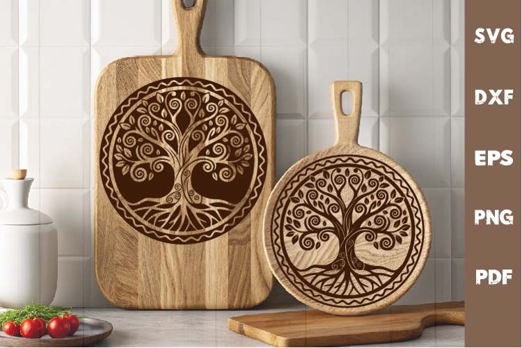 Tree of life SVG, Engraving Laser Cutting board SVG