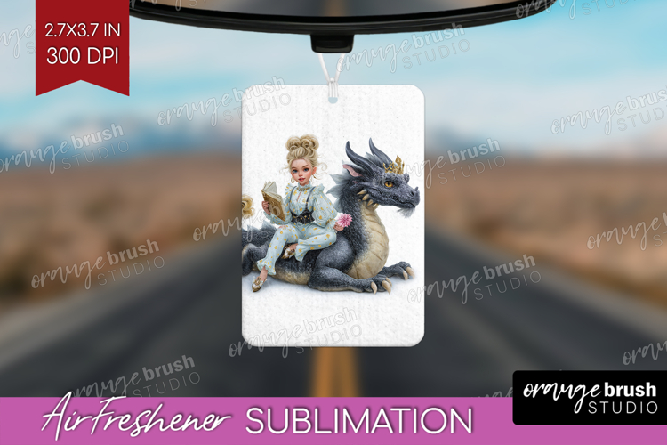Floral Dragon Air Freshener PNG - Fantasy PNG Sublimation