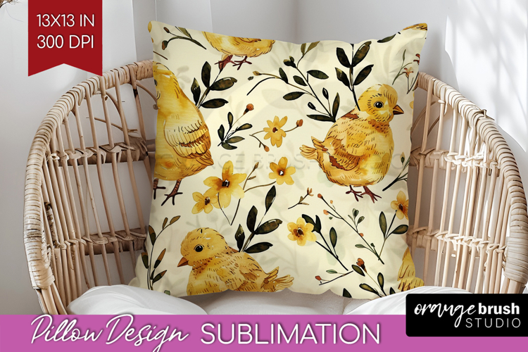 Floral Animals Pillow Sublimation - Farm Animals Pillow PNG