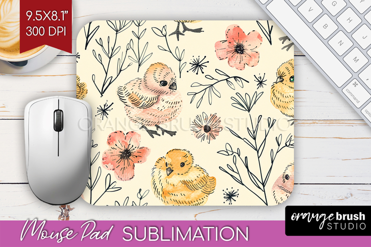 Floral Animals Mouse Pad Sublimation - Farm Animals Mousepad