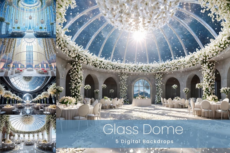 5 Glass Dome Digital Backdrops