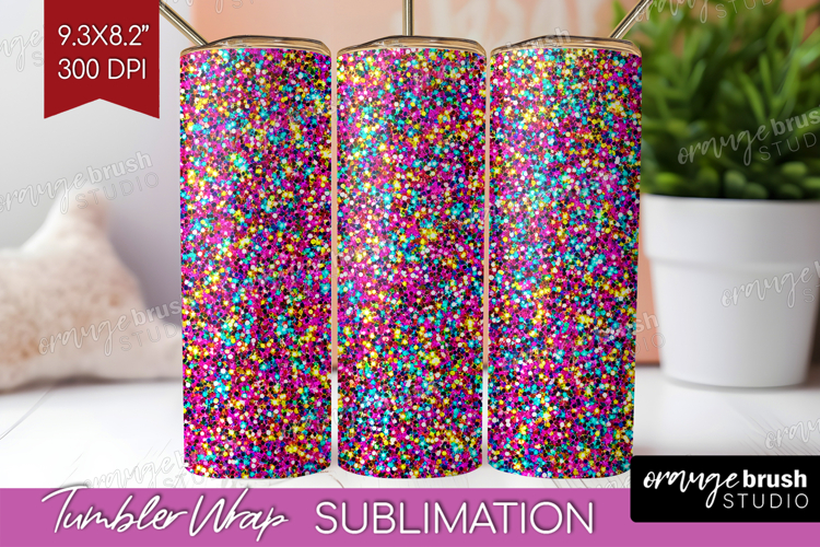 Glitter Texture Tumbler Wrap - Sparkle Glitter Tumbler PNG