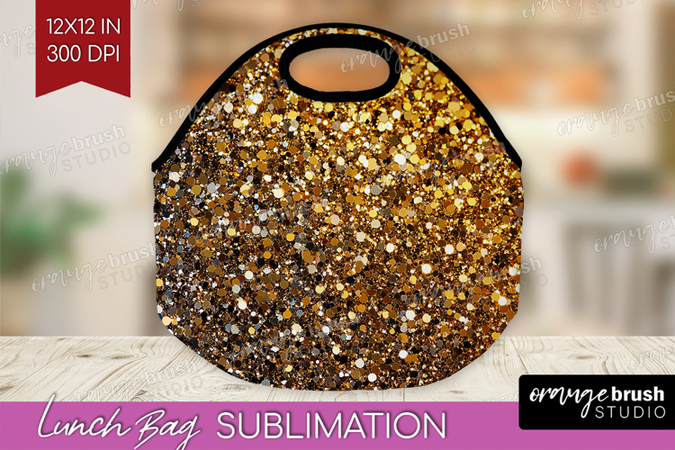 Glitter Texture Lunch Bag - Sparkle Glitter Lunch Bug PNG