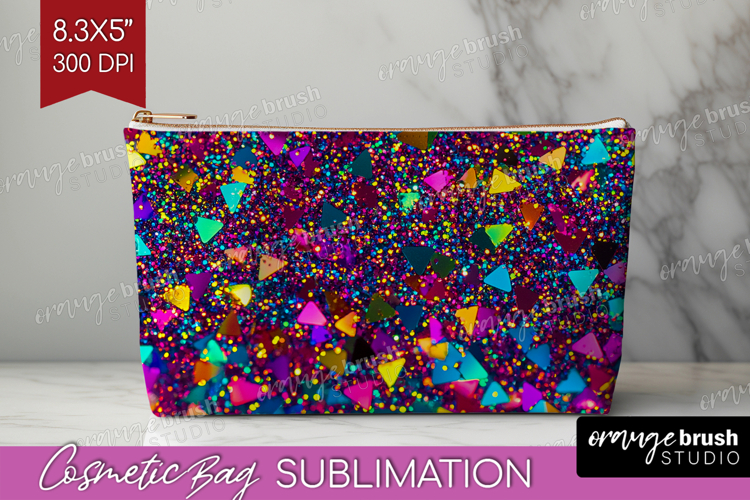 Glitter Texture Cosmetic Bag - Sparkle Glitter Makeup Bag